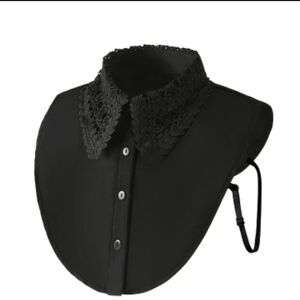 Black Lace Detachable Collar Bib